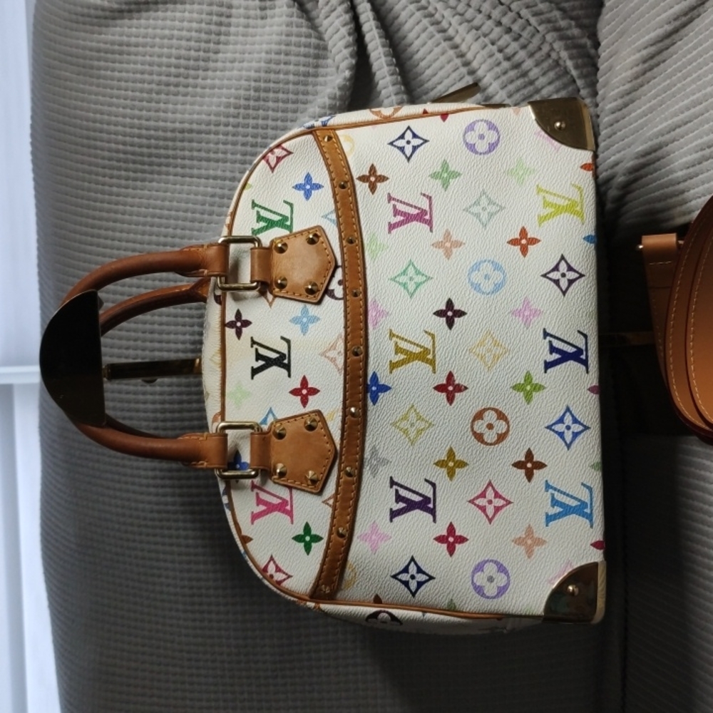 Authentic Louis Vuitton Monogram multi color trouville handbag